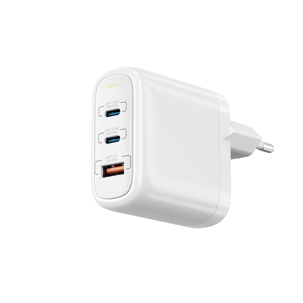 Wiwu Wi-U024 EU Serisi Dual Type-C PD & USB-A GaN Teknolojili Hızlı Şarj Başlığı 65W Wiwu Wi-U024 EU Serisi Dual Type-C PD & USB-A GaN Teknolojili Hızlı Şarj Başlığı 65W